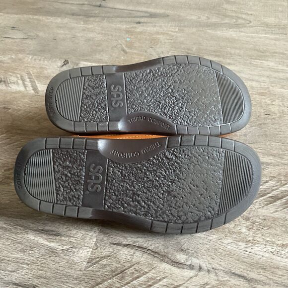 SAS Take Time Tan Moc Toe Comfort Lace Up Oxford Shoes Women's 9.5 W - Picture 5 of 7